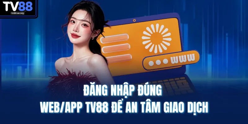 Đăng nhập đúng web/app TV88 để an tâm giao dịch