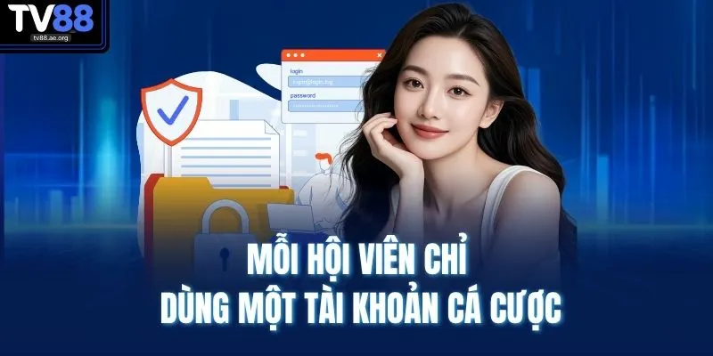 Mỗi hội viên chỉ dùng một tài khoản cá cược